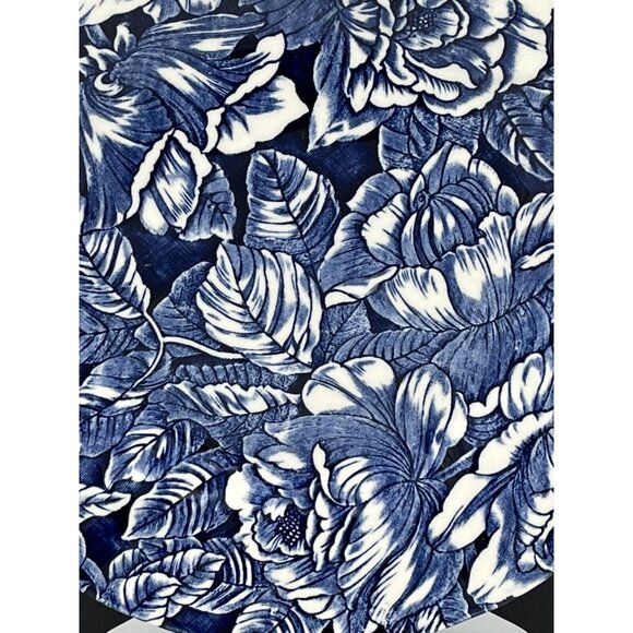 Churchill Blue Floral Cabbage Rose Bread Dessert Plate England 7.75" Replacement - Picture 2 of 7